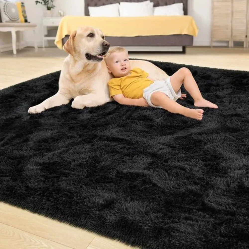 New Super Soft Fluffy 4x6 Rug for Bedroom, Shaggy Fuzzy Kids Living Room Rug